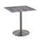 Holland Bar Stool Co 36" Tall OD214 Stainless Steel Table Base 22" Diameter 30"x30" Square Greystone Top OD214-2236SSOD30SQGryStn - alternate 1